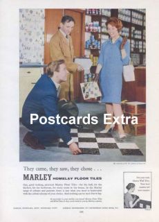 MARLEY FLOOR TILES ADVERT FROM 1959   shows shop   H M James & Sons