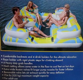   Paradise Island Inflatable Raft Water Lounge Lake River Pool Float