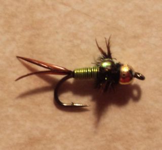 Fly Fishing Flies Copper John Size 18 12pc Lot