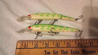 Rebel Fastrac Glow ~ 6 jointed Used lures! 2 Salmon favorites !