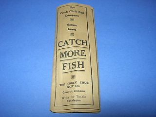 Very Early Creek Chub Box Catalog c1920;s The New Wigglefish