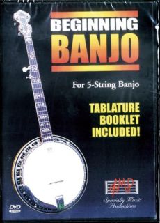 DVD BEGINNING 5 STRING BANJO TEACH INSTRUCTION + TAB BOOKLET