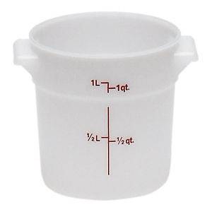 Cambro RFS1 1 Qt. Round White Food Storage Container