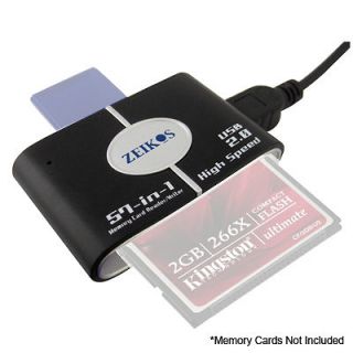   57 in 1 USB 2.0 Flash Memory Card Reader ZE CR201 For SD,SDHC Cards