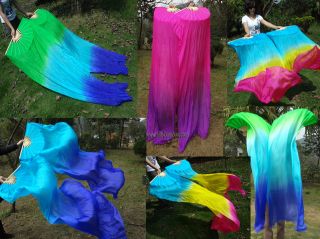 in sets, 2m thicker silk 2G silk fan veils, in various color, free 