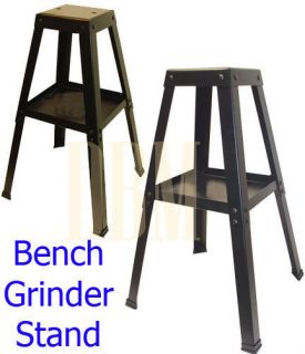   Bench Grinder Stand Buffer Vise Tool Floor Stand With Tray Shelf Rack