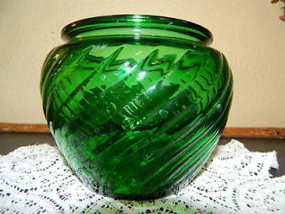 Vintage Forest Green glass vase, E.O Brody Co, Cleveland O, G107, USA