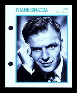 FRANK SINATRA KOBAL COLLECTION MOVIE STAR BIOGRAPHY CARD BY ATLAS