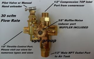 Gas Air Compressor discharge Unloader check valve pilot valve combo 95 