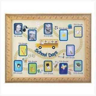 SCHOOL YEARS Grade 1 12 PHOTO PICTURE FRAME Wood NEW GIFT