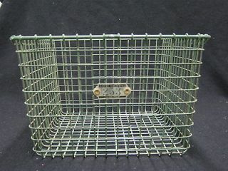 Vintage Gym Locker Basket Wire Pool COLGATE Green 13x12x8 #891 12