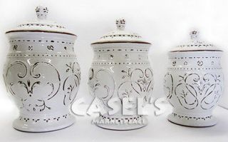   EXPRESSIONS Italian Romance Set of 3 Canisters Food Storage Containers