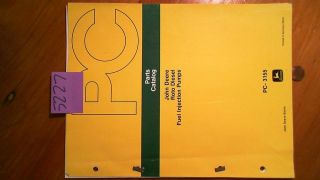 John Deere Roto Diesel Fuel Injection Pumps Parts Catalog Manual PC 