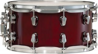   x14 Transparent Red Gloss Lacquer 20 Ply Snare Drum The Brick