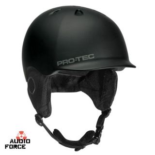 ProTec Riot Audio Force snowboard ski helmet Matte Black 2012