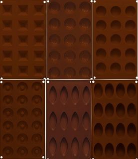 CHOCOLATE ICE SOAP FUDGE CANDY DECORATING SILICONE MOULD 6 DESIGN 