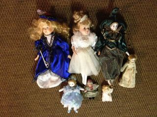 lot of 7 baby dolls porcelain collectors