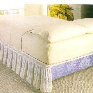 18 DROP WRAP AROUND EYELET LACE BED SKIRT/DUST RUFFLE