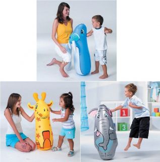   ANIMAL KIDS BOB POP INFLATABLE PUNCH BOXING BAG POOL TOY GAMES #52152