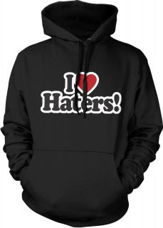 Love Heart Sign Haters Gangsta Silly Hilarious Funny Graphic Hoodie 