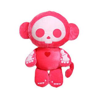 SKELANIMALS Stuffed Plush 12 Inch Tall Hot Pink MARCY MONKEY~New