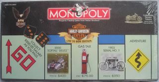 HARLEY DAVIDSON Monopoly Board Game, NEW