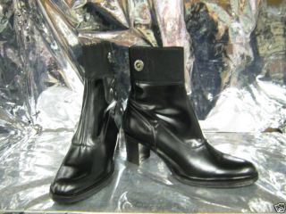 Ladies G Star Raw Thisbe Black Leather Smart Zip Up Ankle Boots