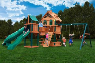 BRAND NEW Woodbridge Childrens Outdoor Playset Wooden Swingset by 