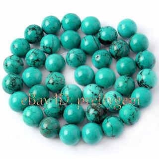   10MM 12MM 14MM 16MM18MM ROUND NATURAL TURQUOISE GEMSTONE STRAND 15