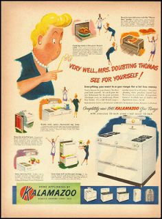 1948 vintage ad for Kalamazoo Gas Kitchen Stoves  061412