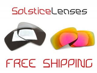   Lenses BLACK MIRROR & RED FIRE for Oakley GASCAN Sunglasses