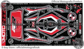   2012 Rear Seat Unit Number Board Motografix Red 3D Gel Protector