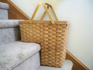 Honey Color Stair Step Basket, NEW Great Christmas Gift