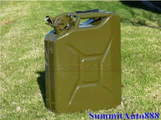Jerry Can 5 Gallon 20 Liter Green Nato Metal Military w/ Spout TPGT 