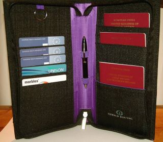 OZWALD BOATENG OF SAVILLE ROW TRAVEL WALLET WITH FULL CONTENTS