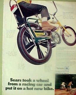 1969  Screamer 2 Bicycle Boys Bike Banana Seat Trade AD