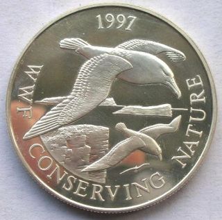 Falkland 1997 Albatross 50 Pence Silver Coin