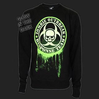 Zombie Outbreak GLOW IN THE DARK Halloween Sweatshirt by Darkside 