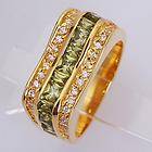 25ct CZ Saddle shaped 18K Yellow Gold Plated Ring 11R