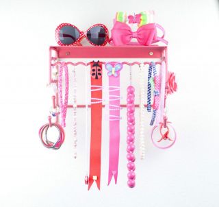 Hair Accessory Holder and Jewelry Organizer (PINK)