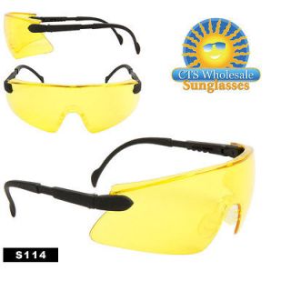   Driving Sunglasses Yellow Lens Riding Night Fishing Golf New UV400 AB