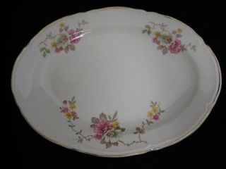 Knowles Blossomtime Serving Platter Pink 1947 MINT