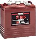 Trojan 6 Volt T 105 Golf Cart Batteries   6 Batteries
