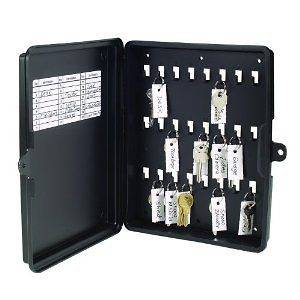STEELMASTER 24 Key Storage Box Black locking wall mount safe mounted 