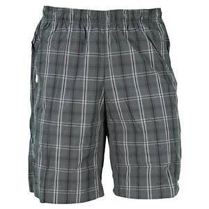 New NIKE Mens NET Plaid Tennis Shorts Gray/Black 404697 020