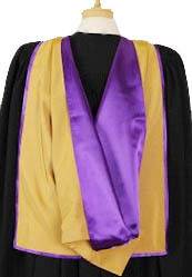   academic hood (full shape)   Satin lining   graduation gown accessory