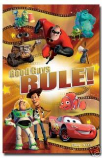 DISNEY PIXAR POSTER Wall E Cars Toy Story Monsters Inc