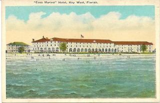 OLD KEY WEST, FL. VINTAGE POSTCARD   CASA MARINA HOTEL