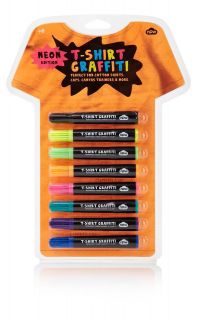 Shirt Graffiti Neon Pens Fabric Markers 8 Pack   GIFTS & GADGETS  