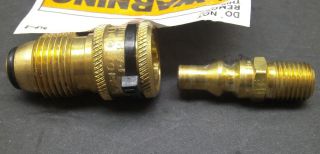 Gas Mate II Brass LP Propane Quick Connect Adaptor 5LP510 GAS TANK 